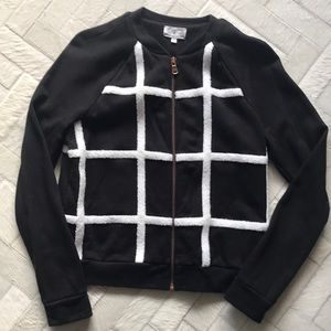 LOU & GREY window pane sweater/jacket